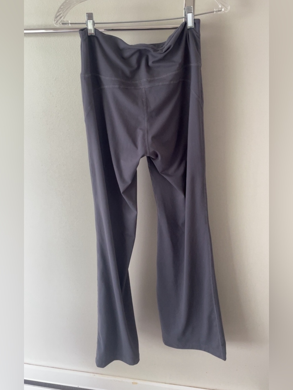 Women's Flared Yoga Pants in Charcoal Gray - Picture 3 of 5